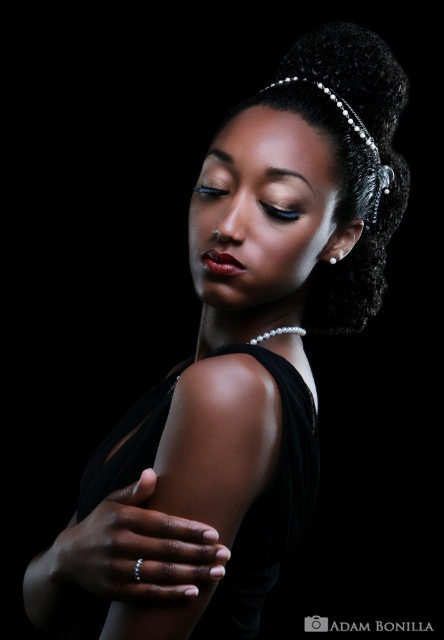 Female model photo shoot of KeyshiaNicole by Adam Atari Bonilla, hair styled by Kazim Tercan