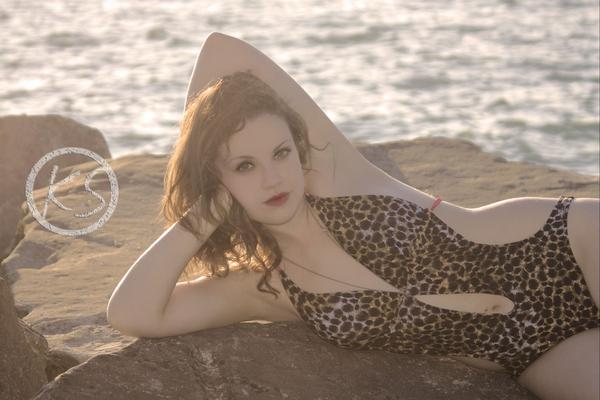 Female model photo shoot of Angelica Rivera in Lake Erie