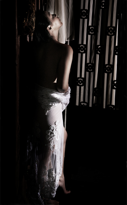 Female model photo shoot of dark dream by Delmotte Patrice in bali
