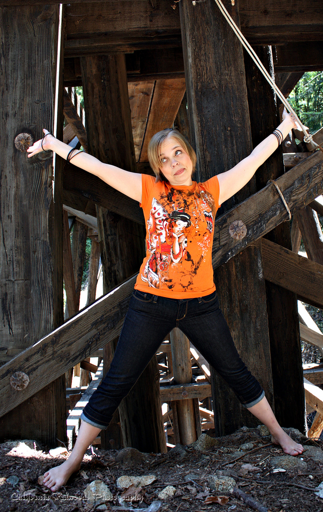 Female model photo shoot of Such A Bratling by California Redwoods