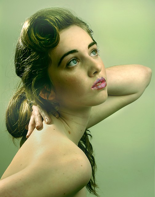 Female model photo shoot of Kara F by Erin McWhirter, makeup by Negar Hooshmand