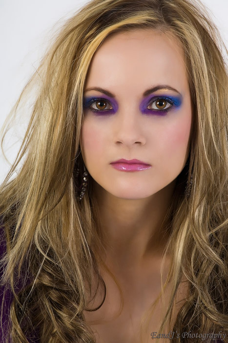 Female model photo shoot of Mandelyn by EandJs Photography in His studio, San Antonio, TX, makeup by susan ward-brooks