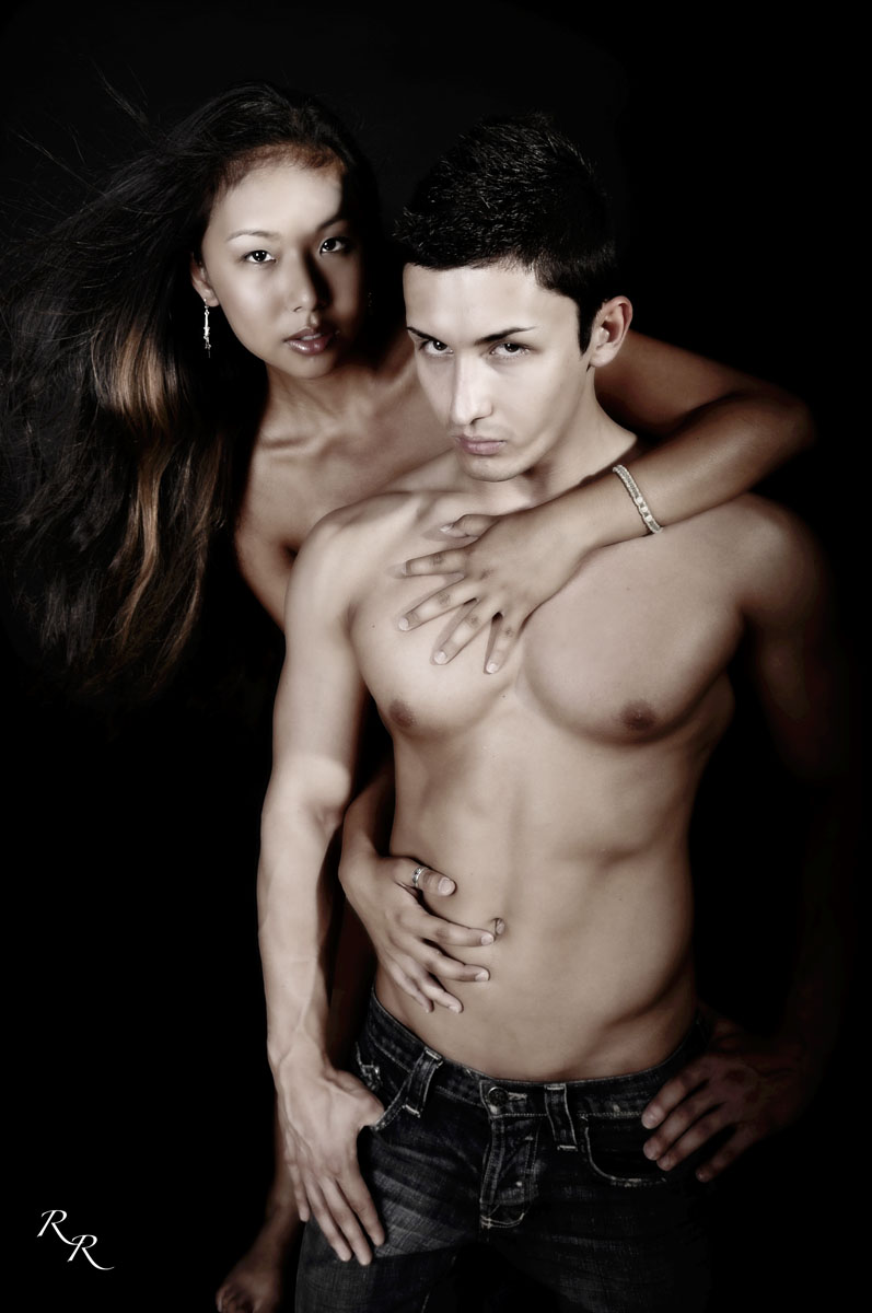Female and Male model photo shoot of Rochelle L Rodriguez, Summer Kay and Liger Alex