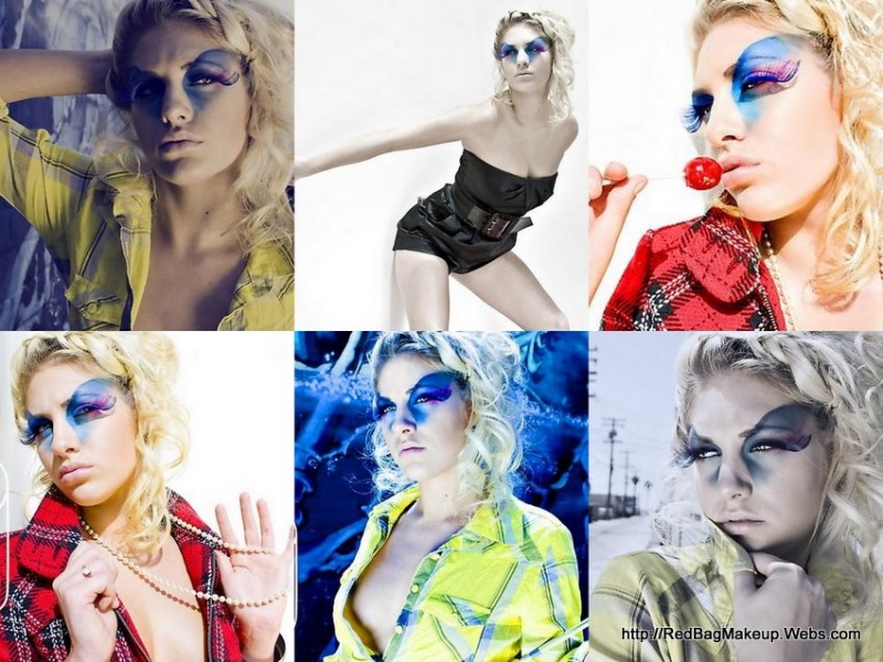 Female model photo shoot of RedBag Makeup by benjamin grace in BGP Studios in Del Mar, hair styled by Travisean Haynes