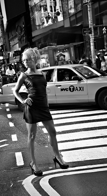 Female model photo shoot of Bree Templer by Jewels G in Time Square, NY city