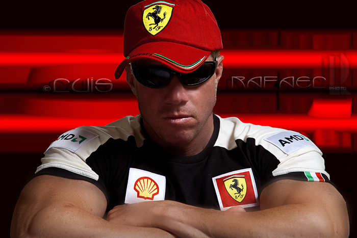 Male model photo shoot of Greg Diesel Walck by Luis Rafael Photography in Ferrari gear from the Ferrari Store, SoBe