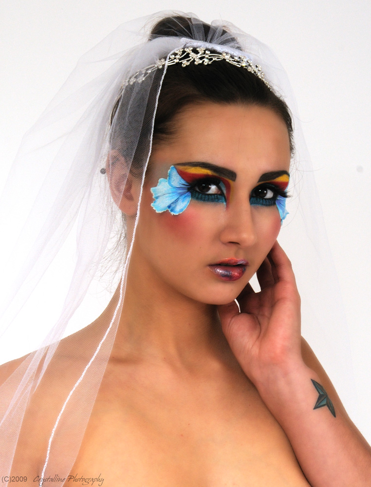 Female model photo shoot of Make-up by Angela Brown and Erika8807 by Crystallinephoto in CC Images Studio