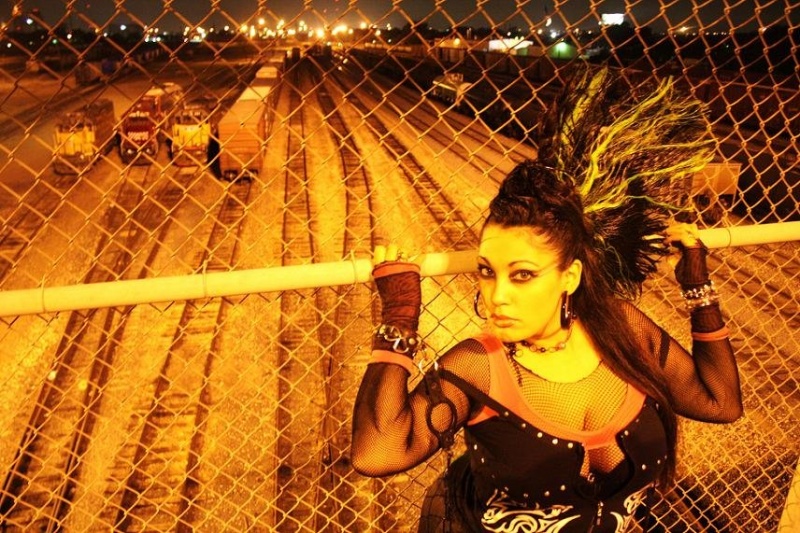 Female model photo shoot of kandylac in FREEDOM BRIDGE