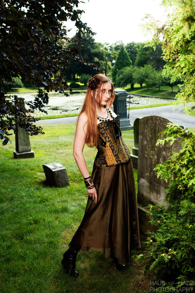 Female model photo shoot of Amey by LANMAN in Greenwood Cemetary