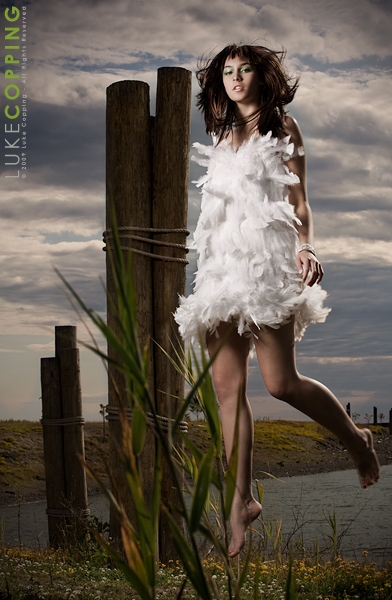 Female model photo shoot of Thomas Lee Designs  by Luke Copping in Buffalo NY, makeup by Rachel Mazzie