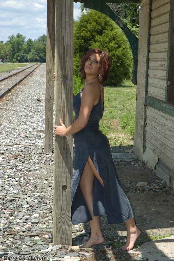 Female model photo shoot of Lauren Alyss by E O in abandoned train station