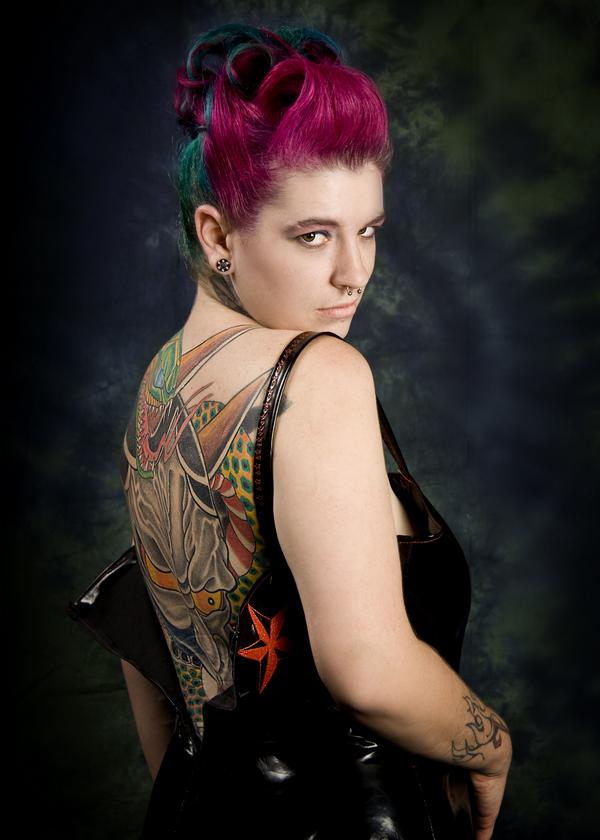 Female model photo shoot of Printessa 666 in San Antonio TX,  @ the Alamo City Tattoo Convention 2008