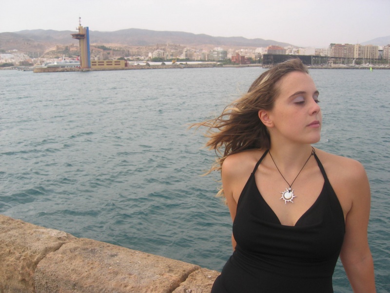 Female model photo shoot of Noelfy in Almeria's harbour