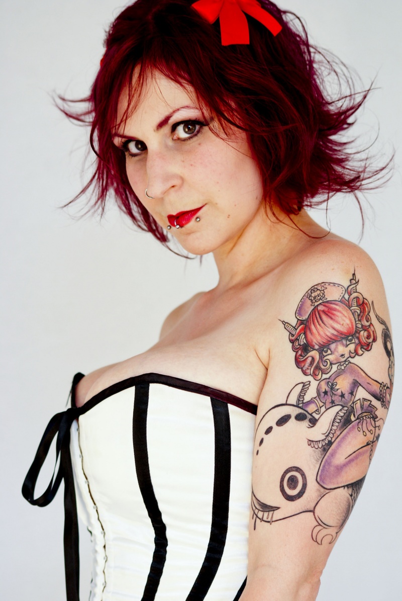 Female model photo shoot of Badgrrl by Top-Tastic Photography