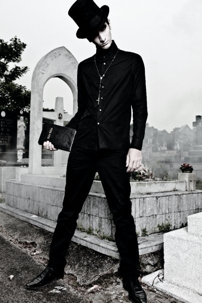 Male model photo shoot of Reydn by Daven Lee in Lim Chu Kang Cemetery, Singapore, makeup by Joey Tan