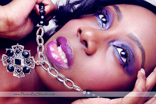 Female model photo shoot of Wensdai Knight by Photography By Shinobi, makeup by A Touch Hygher