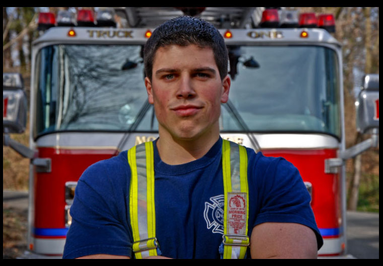 Male model photo shoot of Foter by Aga G in Mountainside Fire Department