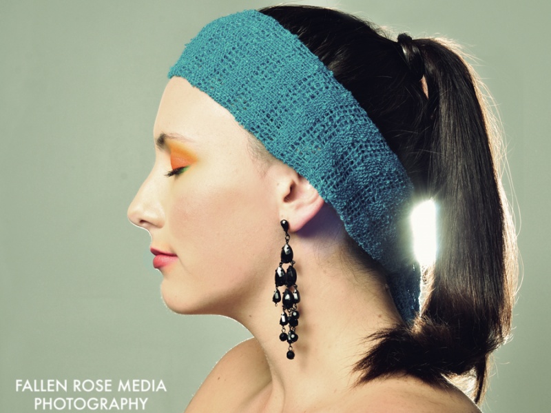 Female model photo shoot of christiejade by Fallen Rose Media in studio, makeup by Loran B