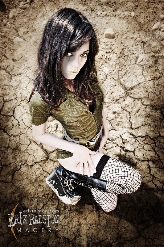 Male and Female model photo shoot of Erik Ralston Imagery and Spooky Digital Girl in A Desert Wasteland