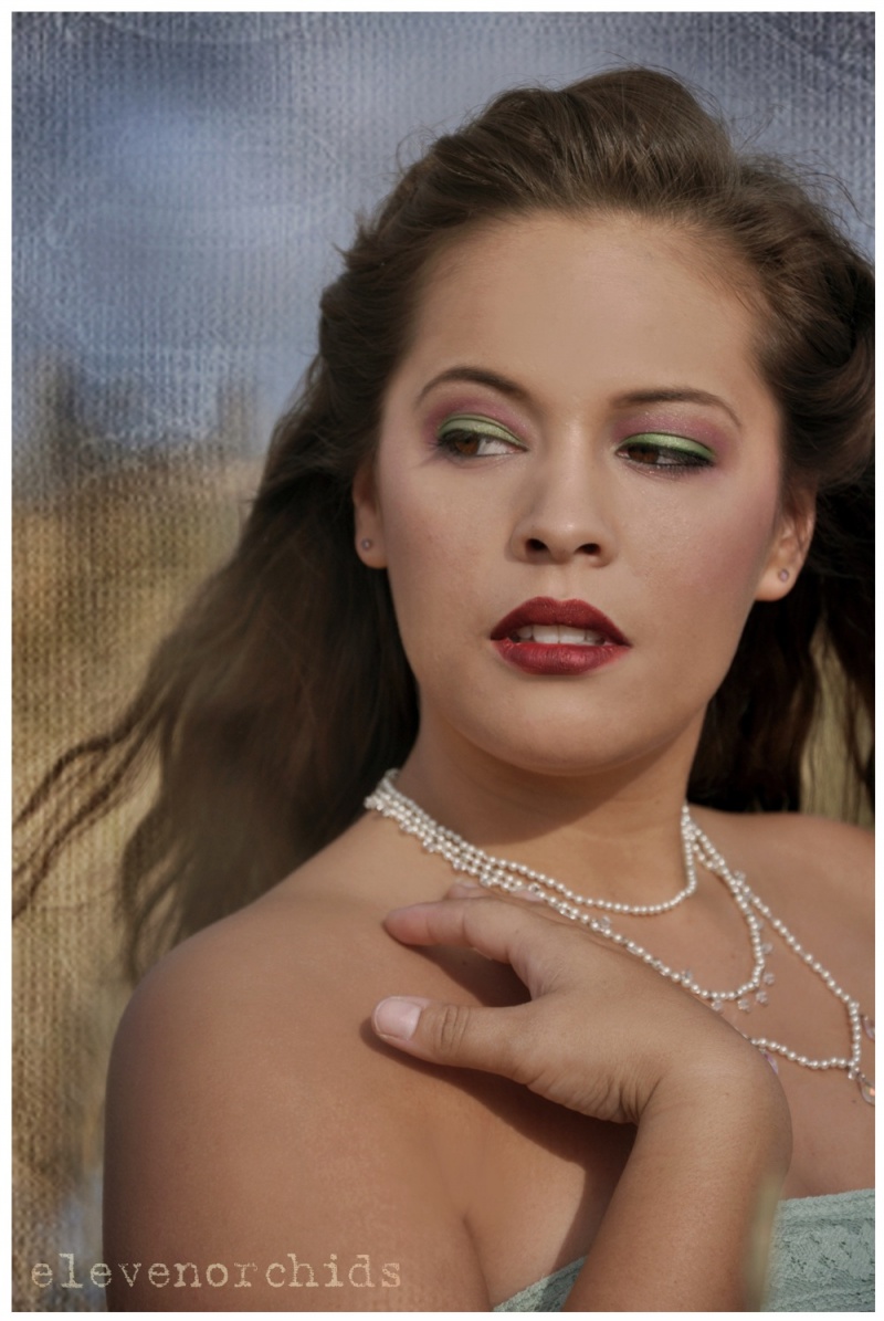 Female model photo shoot of Christine WickedCMakeup and GG- Tiera Gonzales by Elevenorchids in various