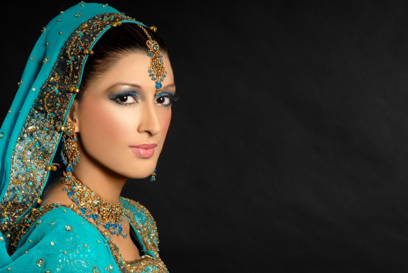Female model photo shoot of Adiva MUA in Lubna Rafiq Academy, makeup by Adiva MUA