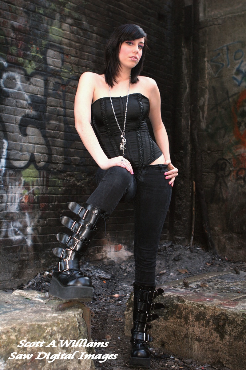 Female model photo shoot of Miss Brandy Lee in abandon building near my house