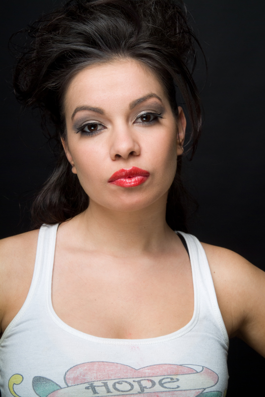 Female model photo shoot of Q-Makeup Artistry
