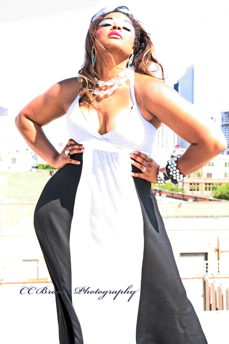 Female model photo shoot of Real Bougie by CC Brooks in Roof Top, makeup by DVA PHACE BY ESQUIRE