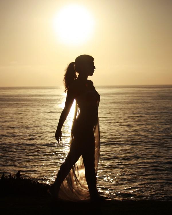 Female model photo shoot of Christine J Hazard by rbphotos in La Jolla Coves, Ca