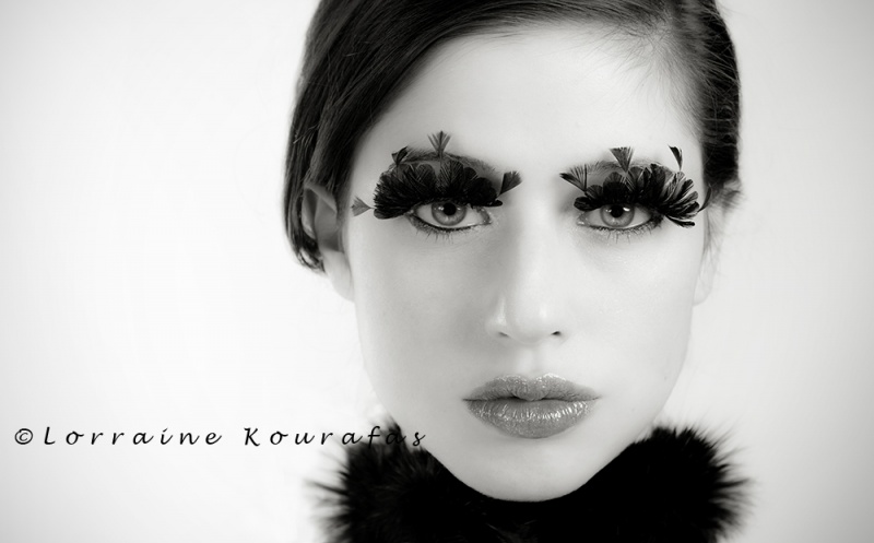 Female model photo shoot of Kourafas Photography and Baylee Ricci, makeup by Sam Christensen
