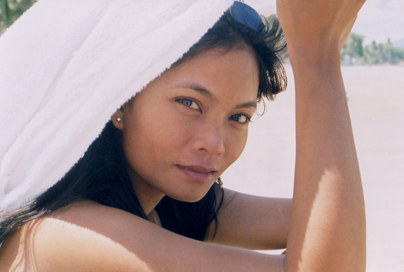 Female model photo shoot of jerawan in koh samui