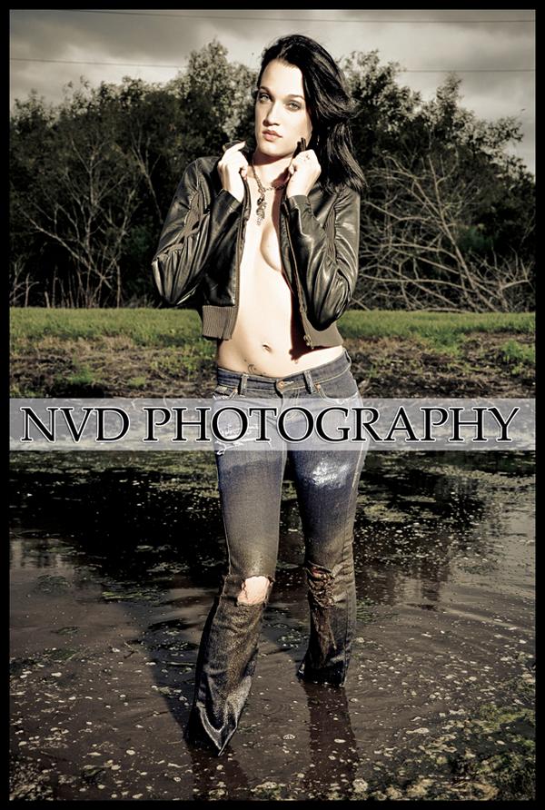 Female model photo shoot of crystal eagland in florida swamp