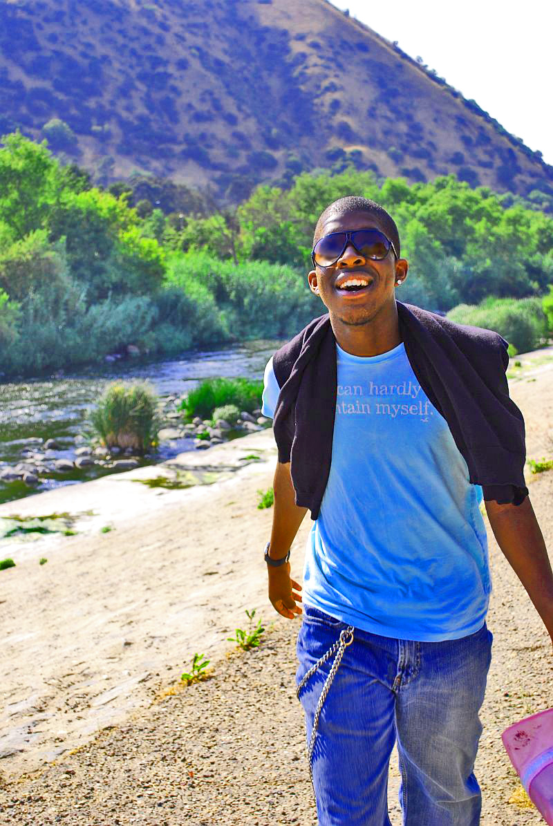 Male model photo shoot of LMarco Smith in Los Angeles River, CA