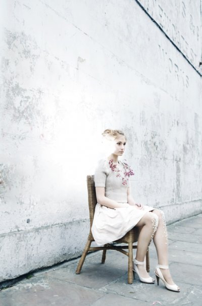 Female model photo shoot of eva doskova in london, wardrobe styled by sieun park