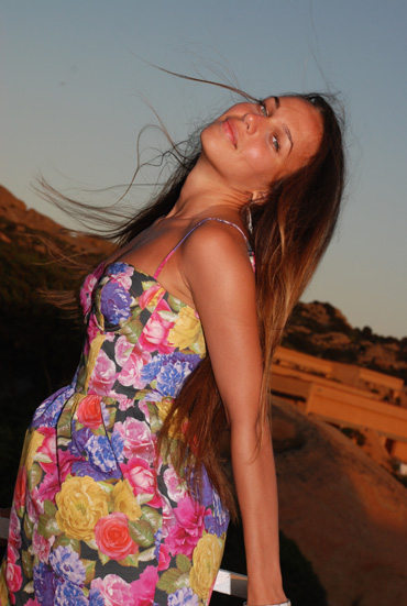 Female model photo shoot of Guygova Anna in Italy