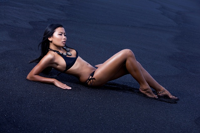 Female model photo shoot of Gita Anggieta in Songan Beach, Amed.