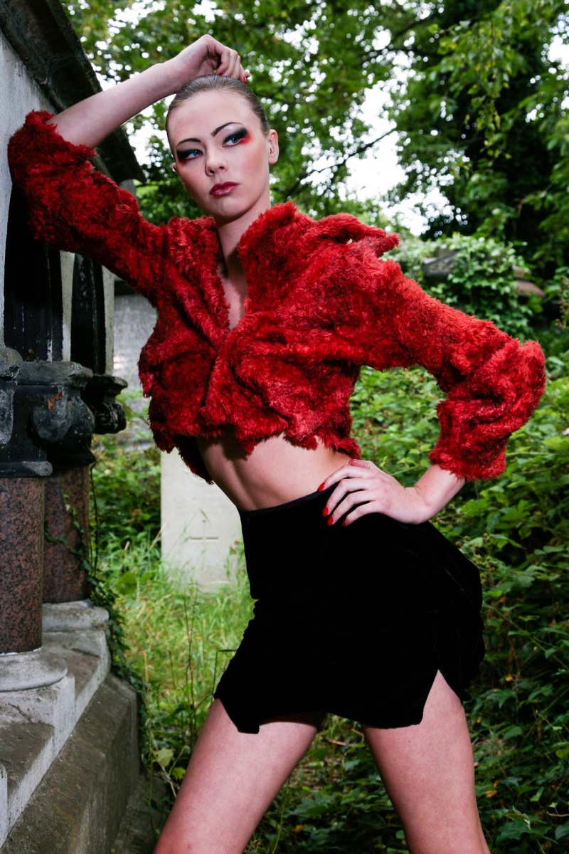 Female model photo shoot of Natalie Guest in Stoke Newington Graveyard