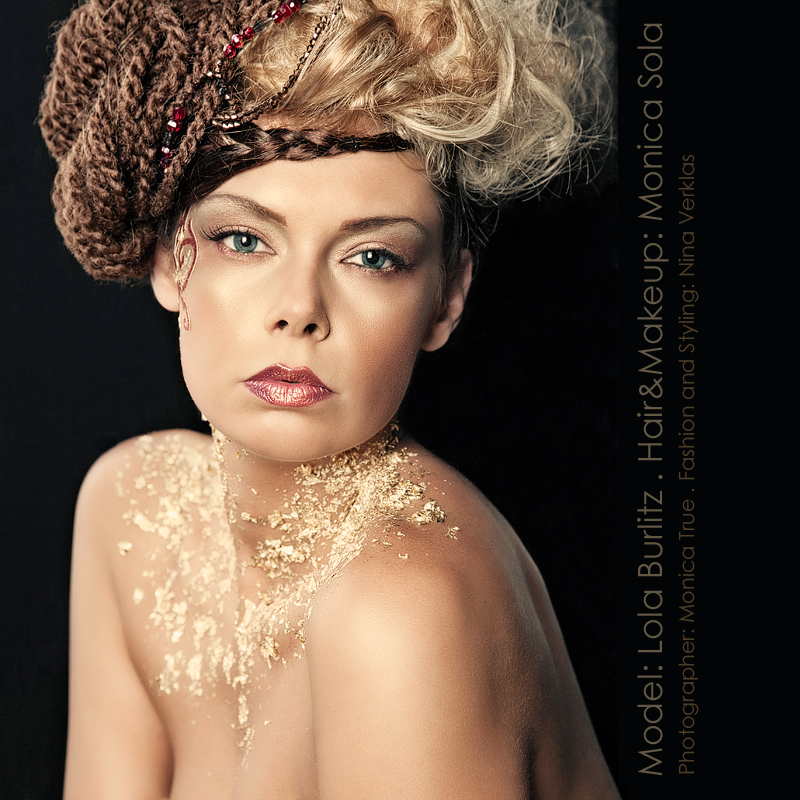 Female model photo shoot of Lola Burlitz by Monica True, hair styled by HAIR MU by monica sola