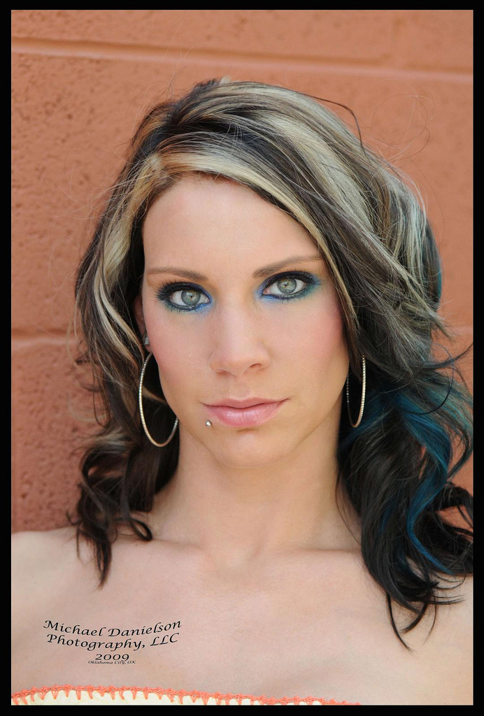 Female model photo shoot of Andrea Danielson by Michael Danielson in OKC, hair styled by Peyton Diffendaffer