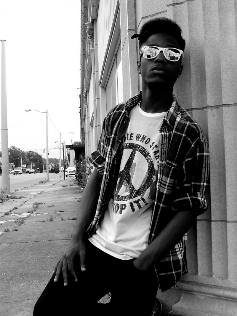 Male model photo shoot of Young F Richy in Downtown Memphis