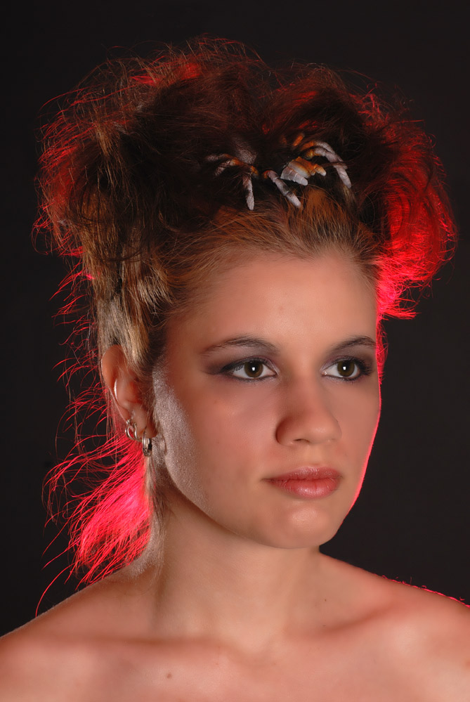 Female model photo shoot of Hair By Jennifer and MorbidMeli by Beach Photo and Video in Beach Photo Studio