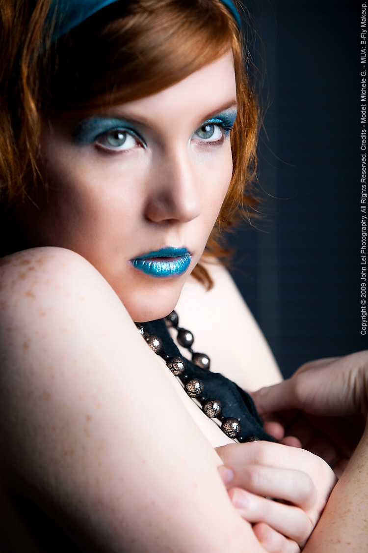 Female model photo shoot of B-Fly Makeup and Michele Grey by John Lei