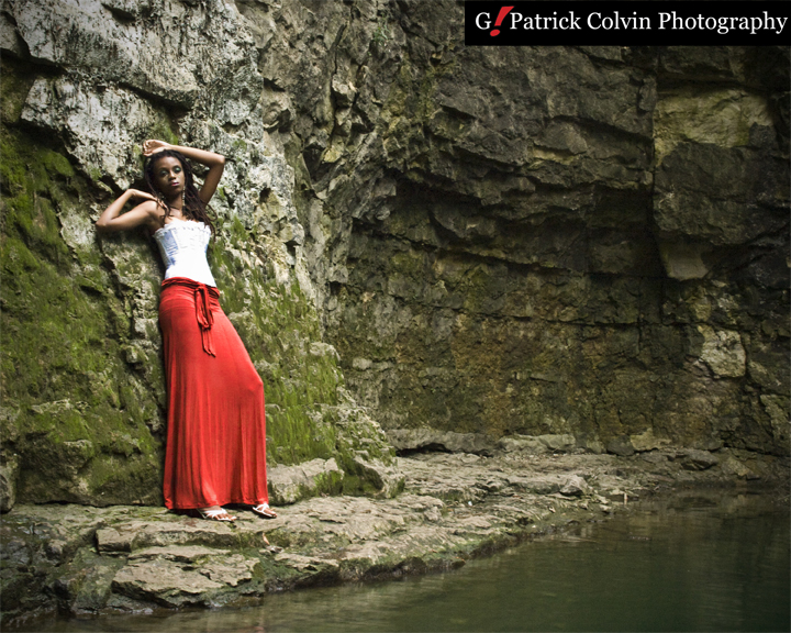 Male and Female model photo shoot of G Patrick Colvin and Ashley J in Hayden Run Falls, Columbus, Ohio, makeup by Emily Siegel