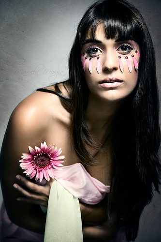 Female model photo shoot of Silvia Saccinto Make Up by Manuela Morgia