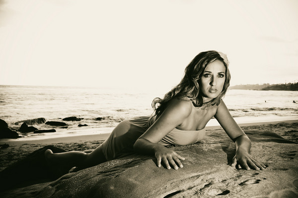 Female model photo shoot of Kacee Geoffroy Makeup by Hanssie in Laguna Beach