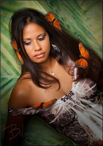 Female model photo shoot of cassandra silva by Bellinger in kilauea, makeup by ChaCha808