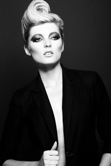 Female model photo shoot of Ana Popescu by Mark Kirby, makeup by ANA POPESCU