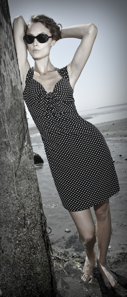 Female model photo shoot of Crys D in White rock Beach 