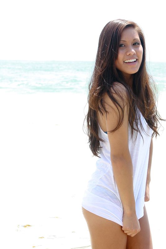 Female model photo shoot of Moni L in Wind N Sea, San Diego, CA