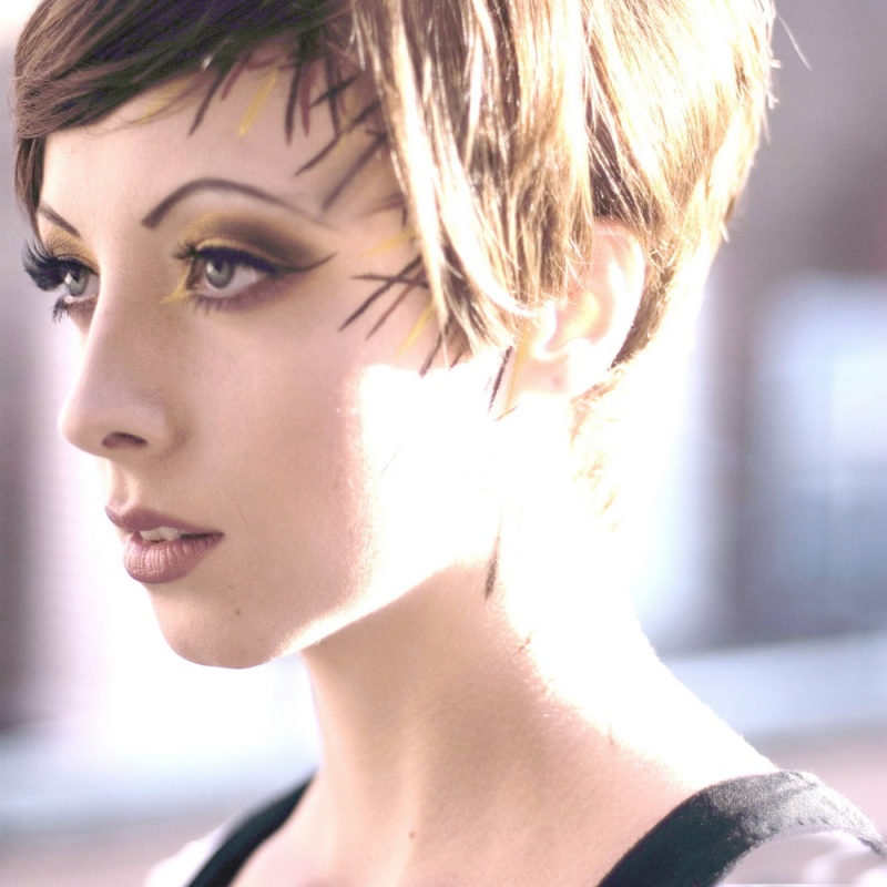 Female model photo shoot of Rosanna D by randompics in Pathway Studios UK, makeup by Samantha Gardner Makeup